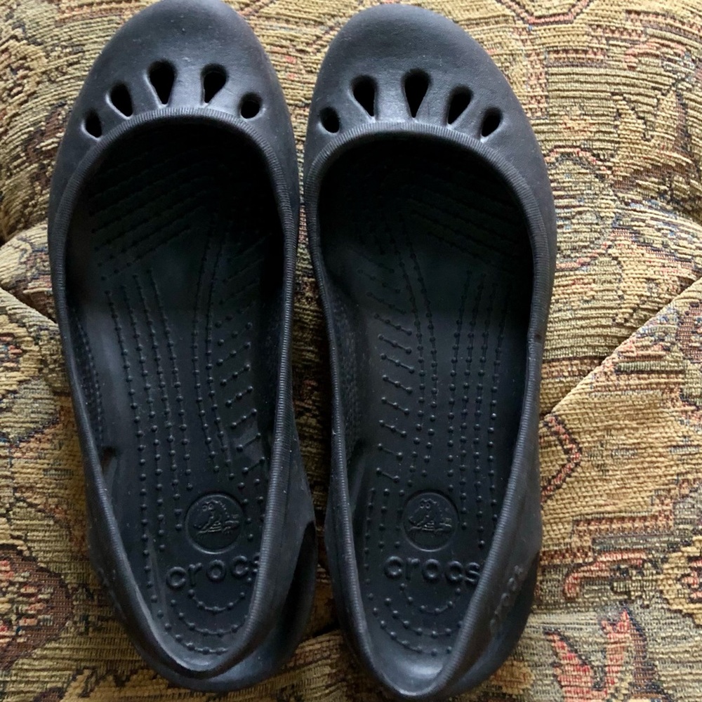 Crocs Black Size 9 Ballet Flats Good Used Condition